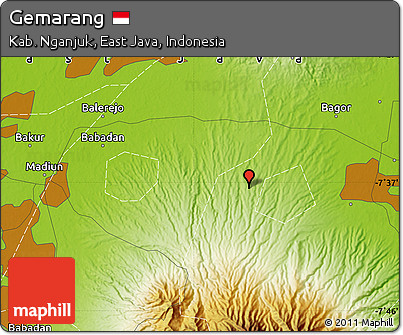 Physical Map of Gemarang
