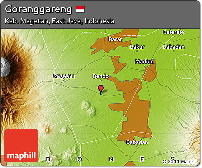 Physical Map of Goranggareng