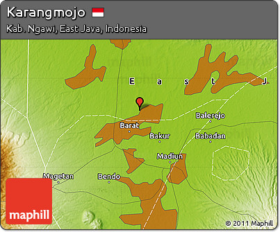 Physical Map of Karangmojo
