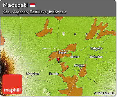 Physical Map of Maospati
