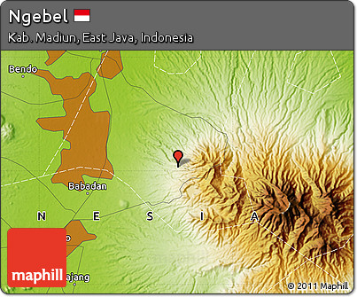 Physical Map of Ngebel
