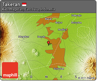 Physical Map of Takeran