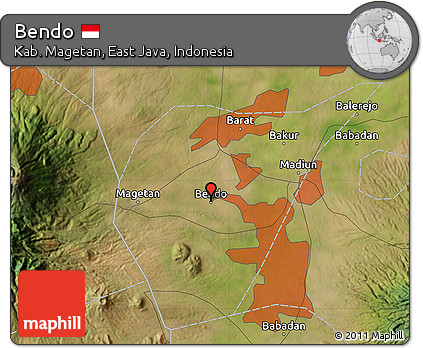Satellite Map of Bendo
