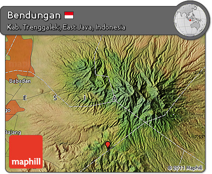 Satellite Map of Bendungan