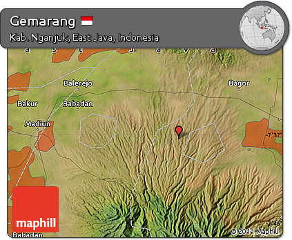 Satellite Map of Gemarang