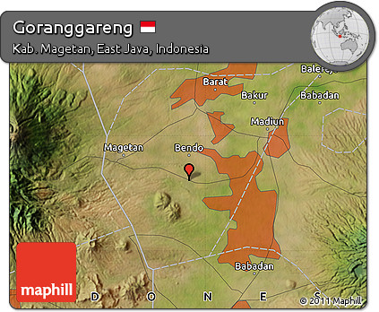 Satellite Map of Goranggareng