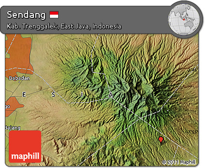 Satellite Map of Sendang