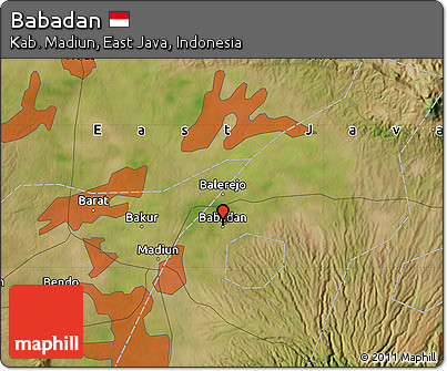 Satellite Map of Babadan