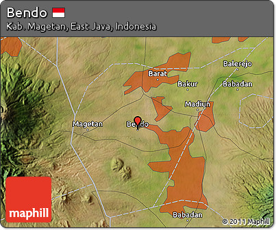 Satellite Map of Bendo