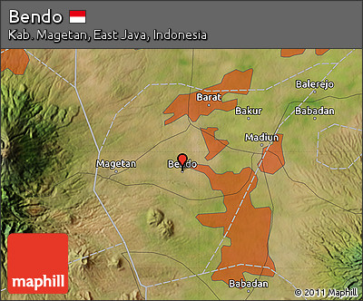 Satellite Map of Bendo