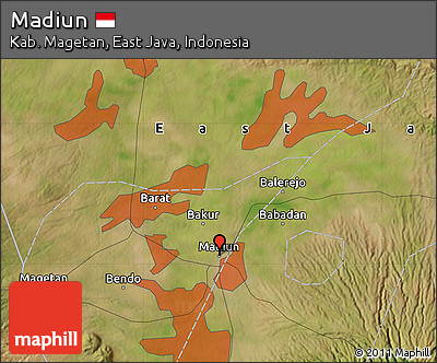 Satellite Map of Madiun