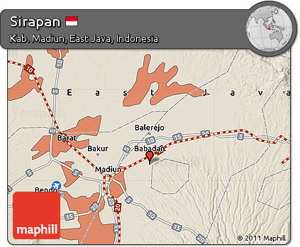 Shaded Relief Map of Sirapan
