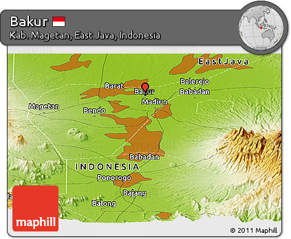 Physical Panoramic Map of Bakur