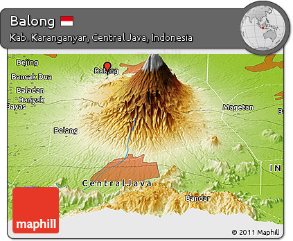 Physical Panoramic Map of Balong