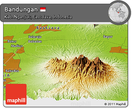 Physical Panoramic Map of Bandungan