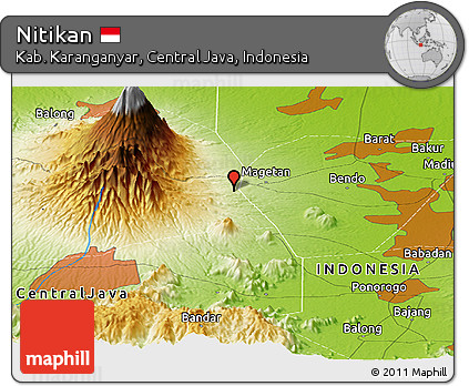 Physical Panoramic Map of Nitikan