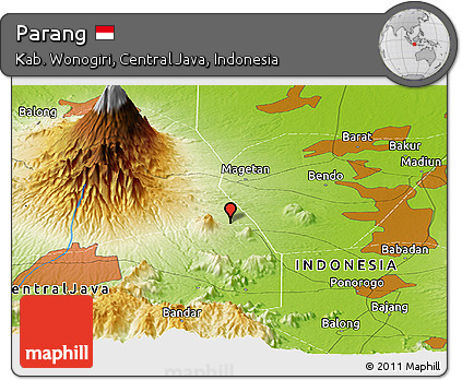 Physical Panoramic Map of Parang