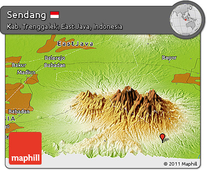 Physical Panoramic Map of Sendang