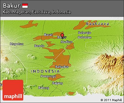 Physical Panoramic Map of Bakur