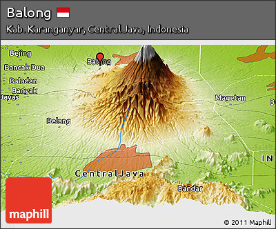 Physical Panoramic Map of Balong