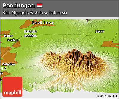 Physical Panoramic Map of Bandungan