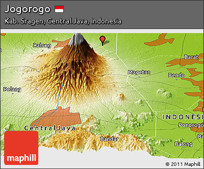 Physical Panoramic Map of Jogorogo