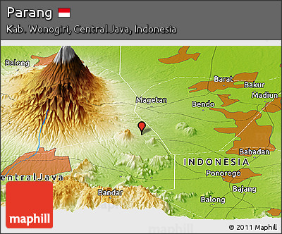 Physical Panoramic Map of Parang
