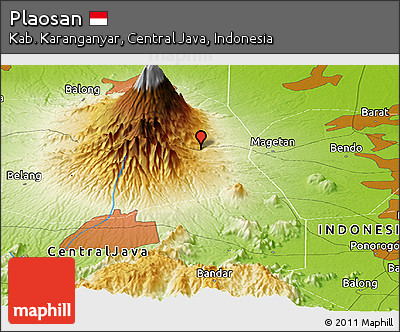 Physical Panoramic Map of Plaosan