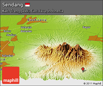 Physical Panoramic Map of Sendang