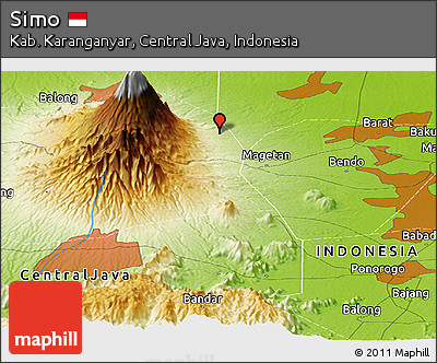 Physical Panoramic Map of Simo