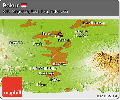 Physical Panoramic Map of Bakur