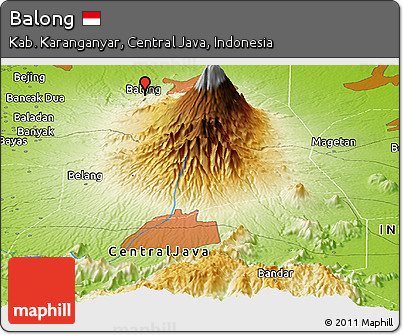 Physical Panoramic Map of Balong