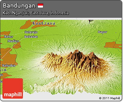Physical Panoramic Map of Bandungan