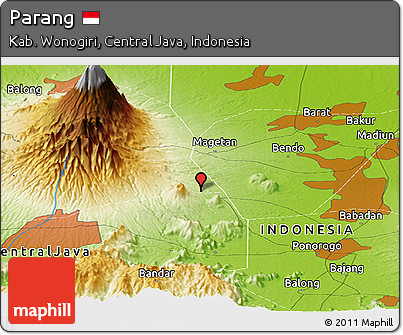Physical Panoramic Map of Parang