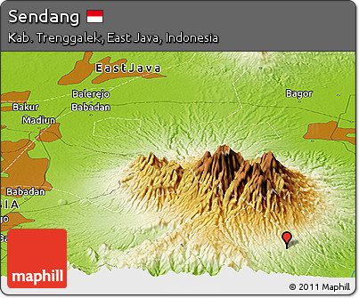 Physical Panoramic Map of Sendang