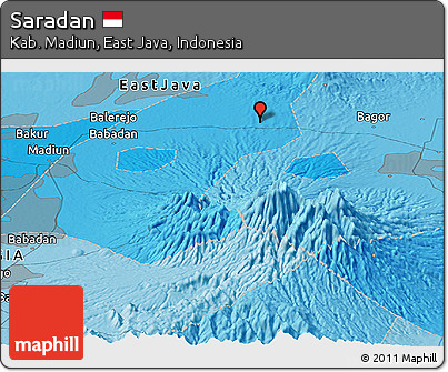 Political Panoramic Map of Saradan