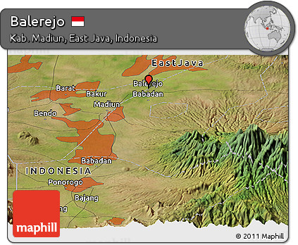 Satellite Panoramic Map of Balerejo