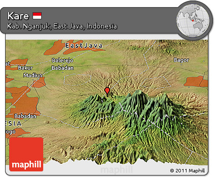 Satellite Panoramic Map of Kare