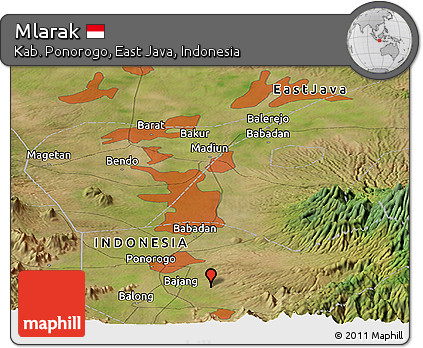 Satellite Panoramic Map of Mlarak
