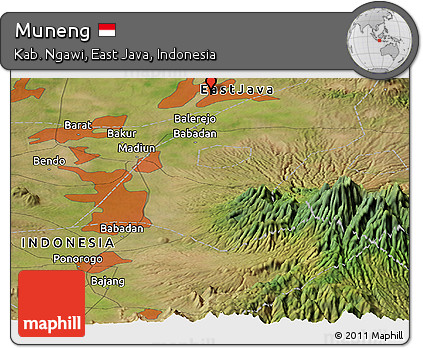 Satellite Panoramic Map of Muneng