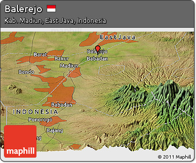 Satellite Panoramic Map of Balerejo