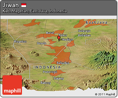 Satellite Panoramic Map of Jiwan
