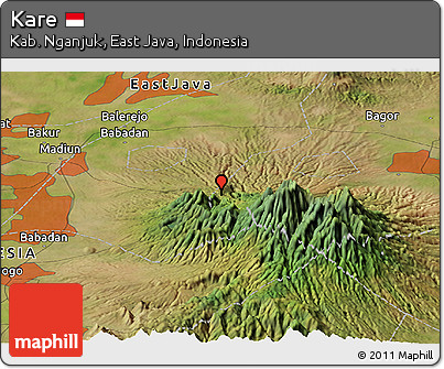 Satellite Panoramic Map of Kare