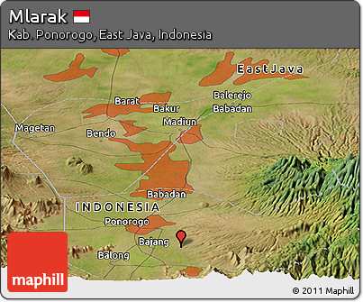 Satellite Panoramic Map of Mlarak