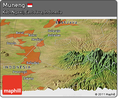 Satellite Panoramic Map of Muneng