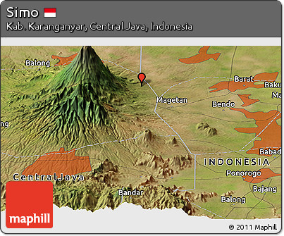 Satellite Panoramic Map of Simo