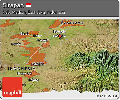 Satellite Panoramic Map of Sirapan