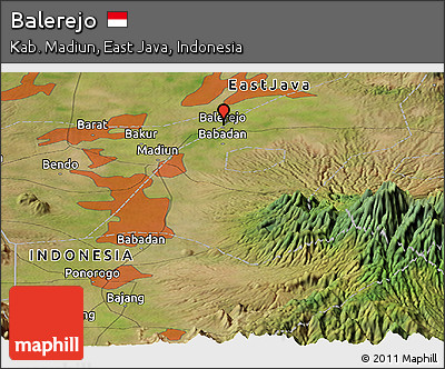 Satellite Panoramic Map of Balerejo