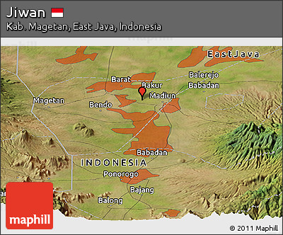 Satellite Panoramic Map of Jiwan