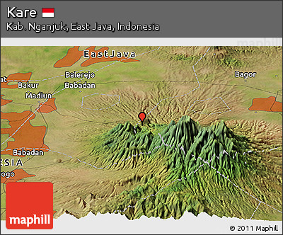Satellite Panoramic Map of Kare